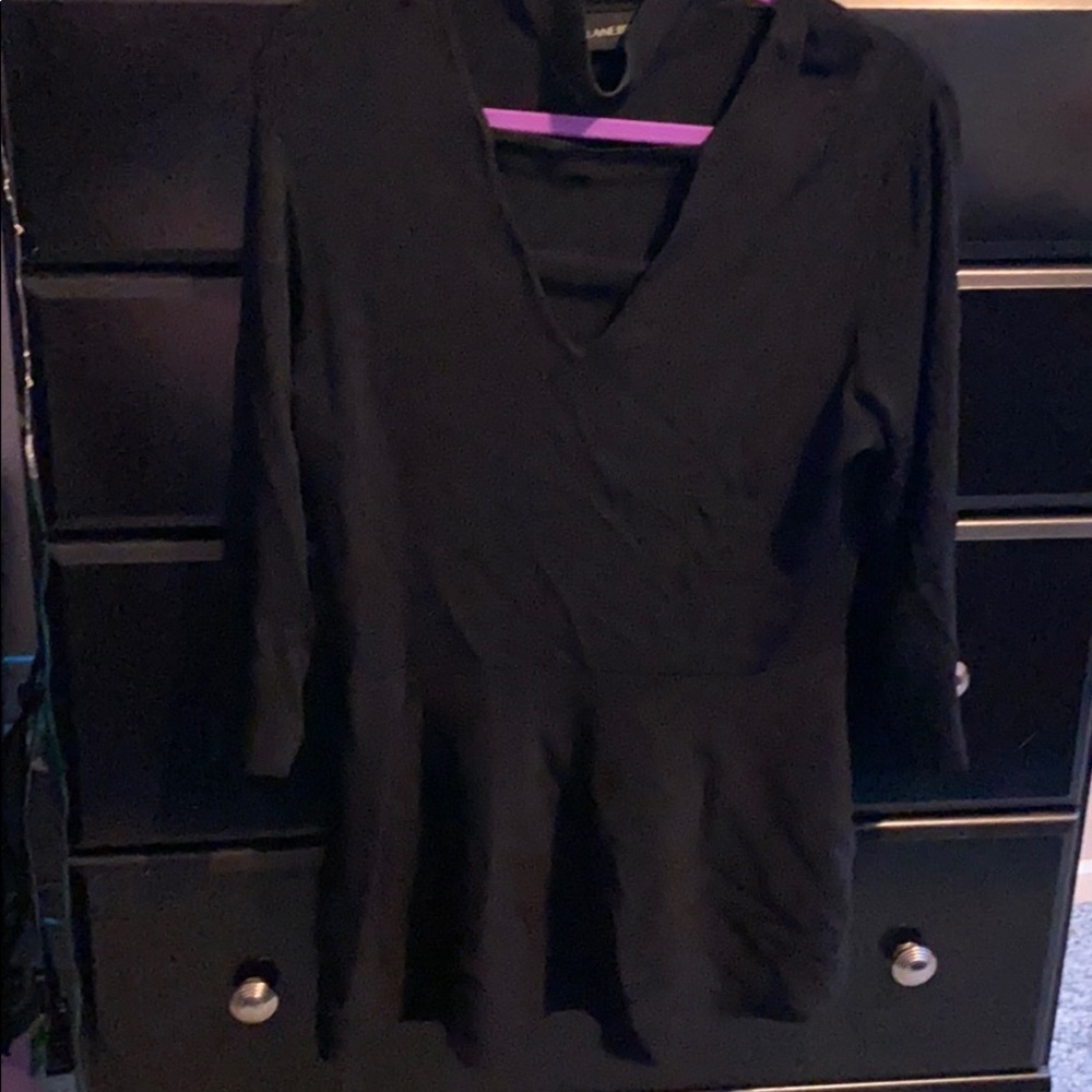 Lane Bryant Peplum choker blouse